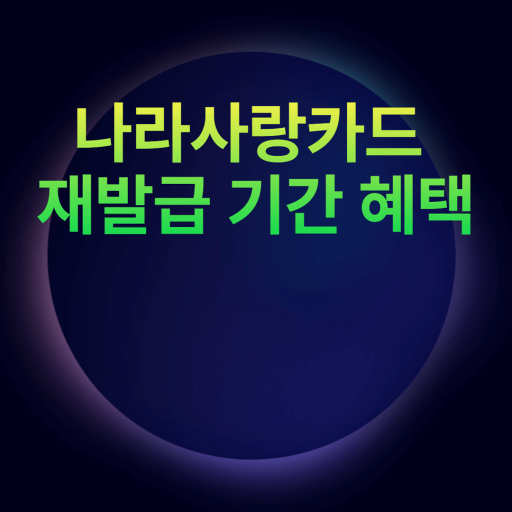 나라사랑카드 재발급 기간 혜택 나라사랑카드 재발급 기간 혜택