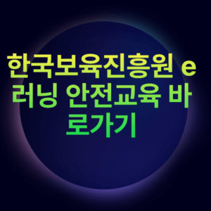 한국보육진흥원 e러닝 안전교육 바로가기 (lms.educare.or.kr)