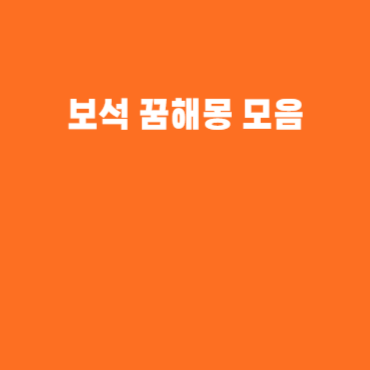 보석 꿈해몽 모음
