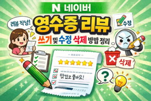 네이버 영수증 리뷰 쓰기 및 수정 삭제 방법 정리