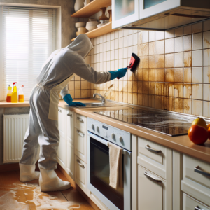 주방 타일 기름때 제거, 벽면까지 깔끔하게