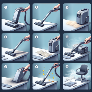 미니청소기 활용법, 책상 주변 먼지 청소에 효과적