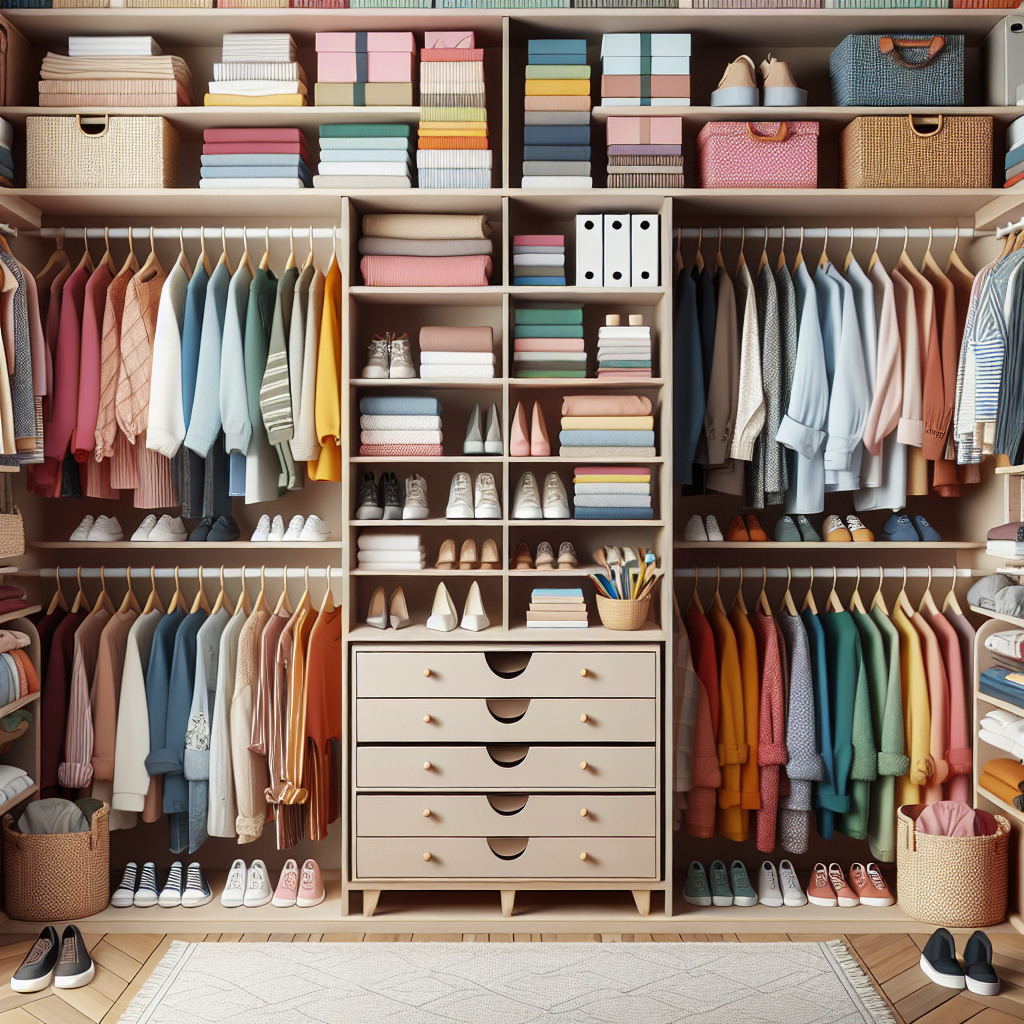 옷장 색상 정리, 코디 시간 절반 줄어드는 구조