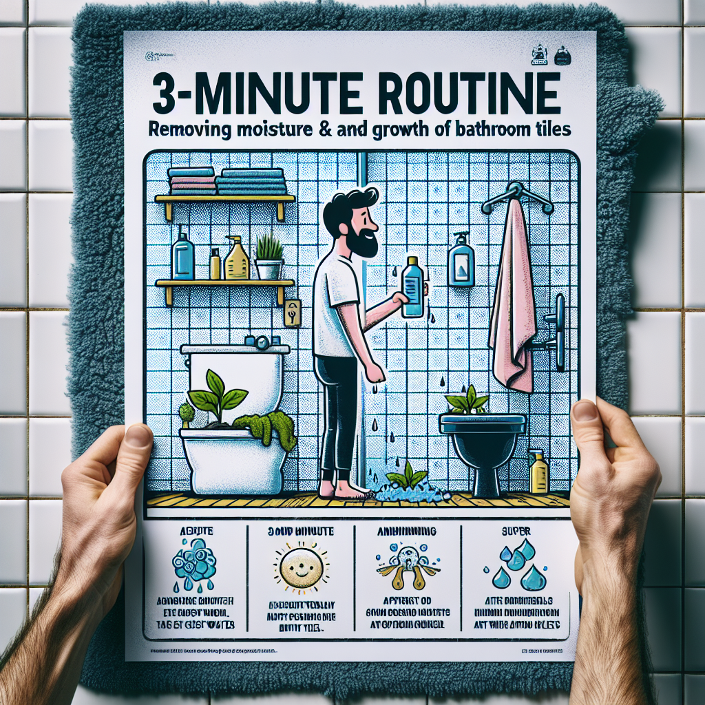 샤워 후 물기 제거, 타일 곰팡이 막는 3분 루틴