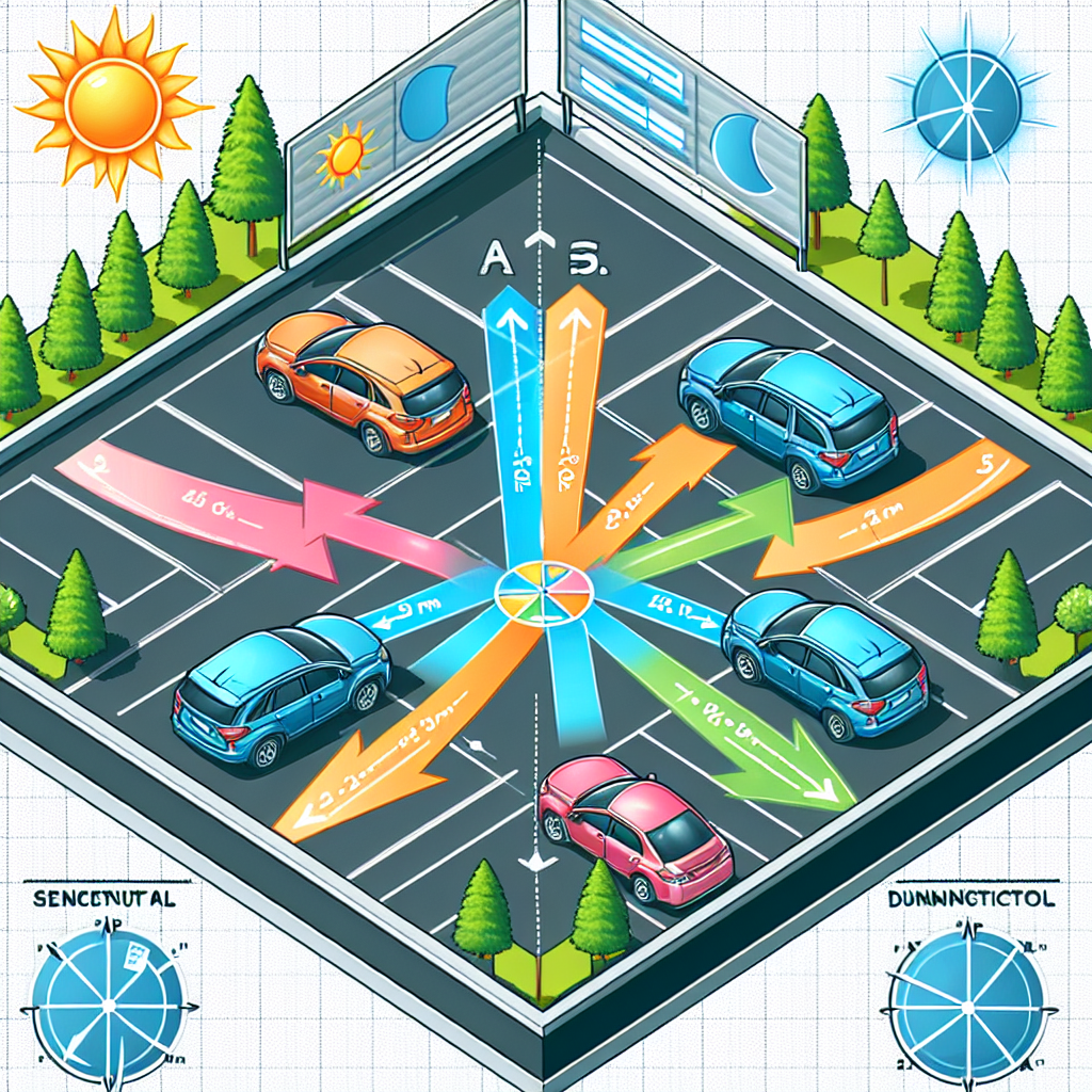 주차 각도 선택, 햇빛 차단되는 방향 따로 있는 이유 주차 각도 선택, 햇빛 차단되는 방향 따로 있는 이유