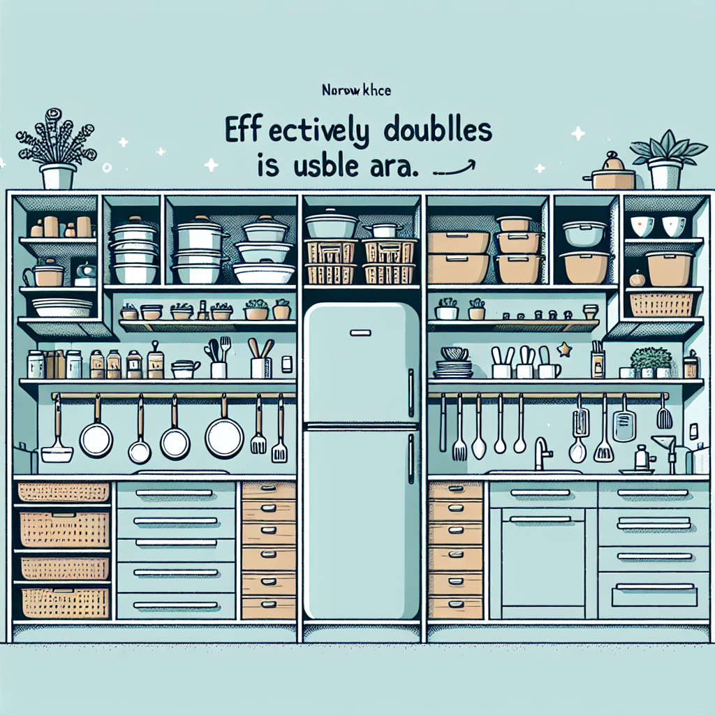 좁은 주방 수납법, 공간이 두 배 넓어지는 정리 마법